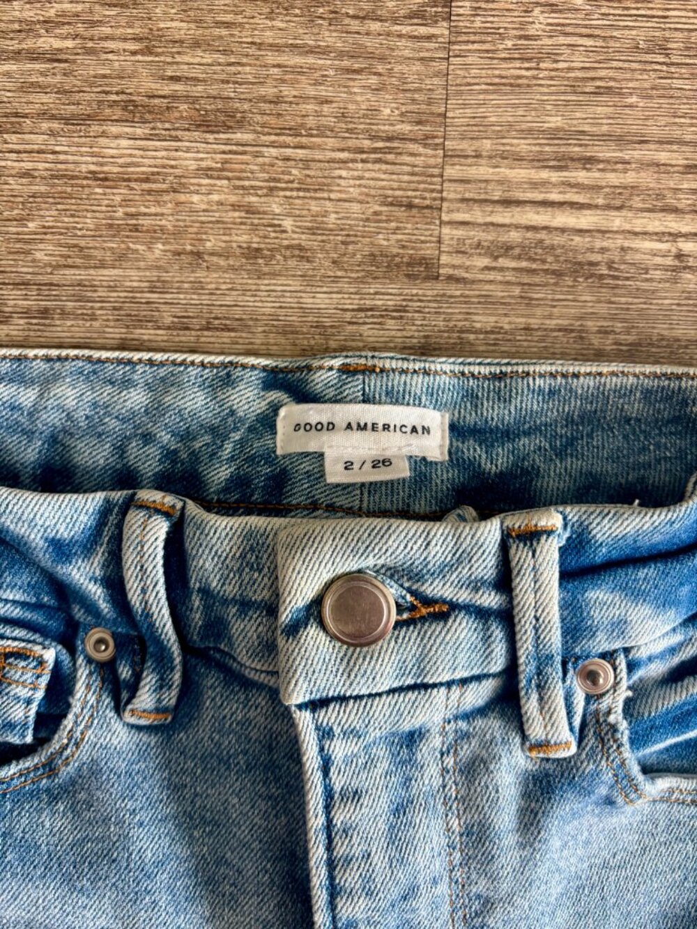 Good American Soft Tech Good Waist Palazzo Ankle Jeans - Picture 4 of 5